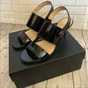 New Coach Marla patent sling back heels never worn